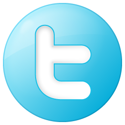 social twitter button blue